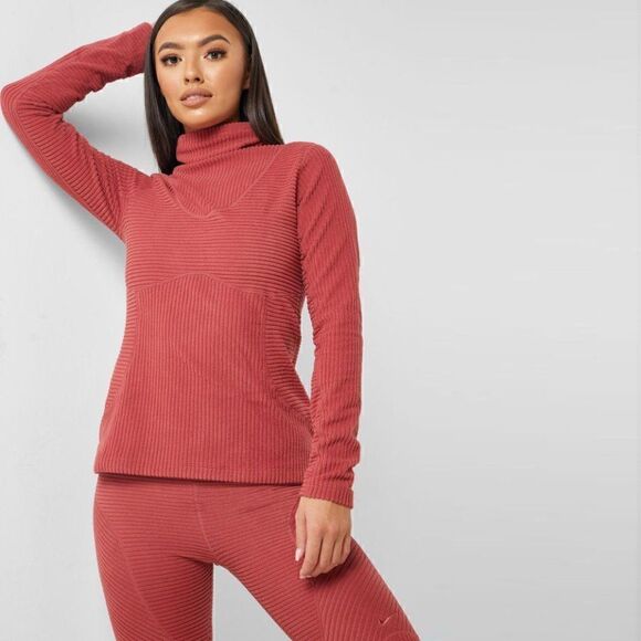 NEW Nike Women's Hyperwarm Velour Long Sleeve Shir - Picture 2 of 5